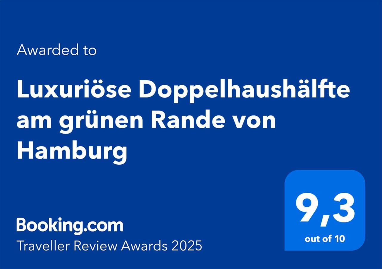 Luxurioese Doppelhaushaelfte Am Gruenen Rande Von Hamburg Apartment Oststeinbek Exterior photo